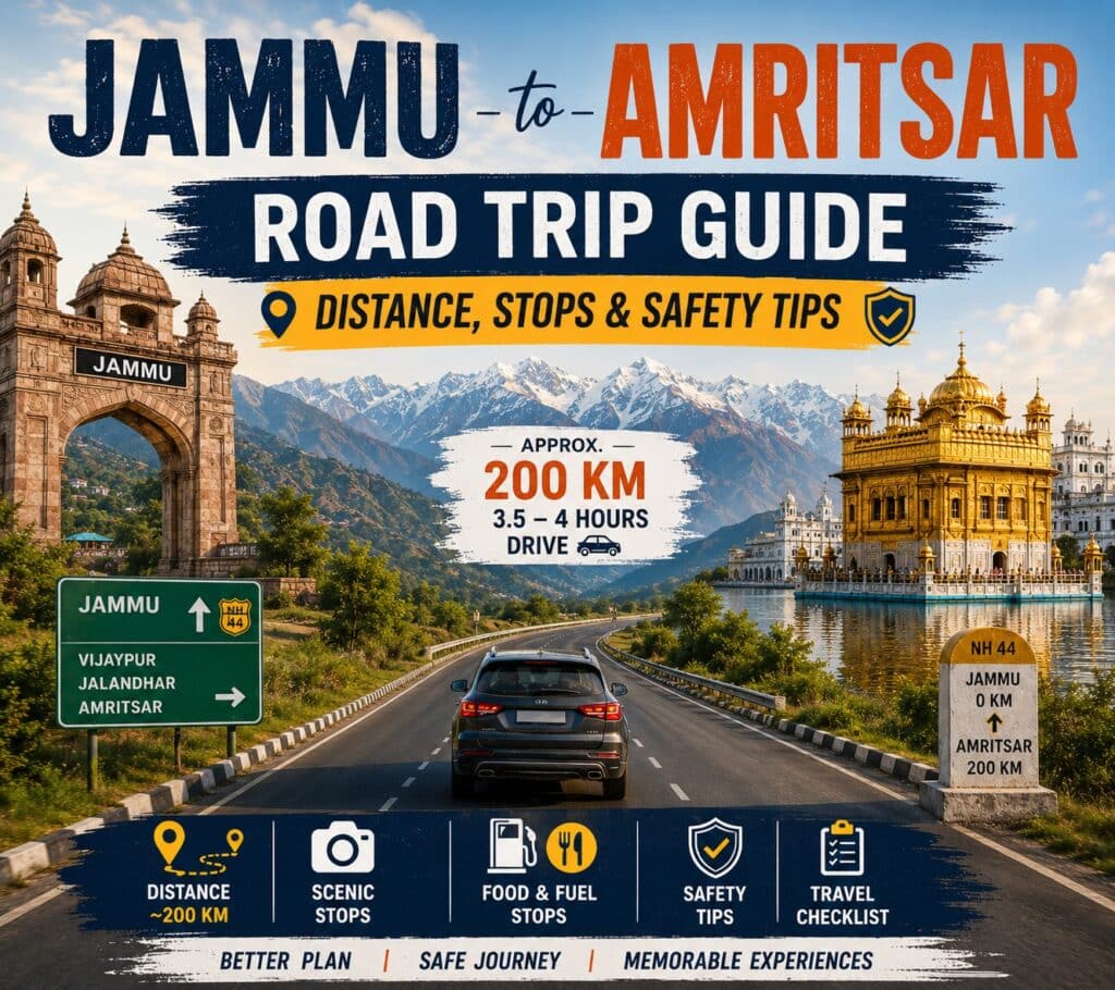 Jammu to Amritsar one way taxi